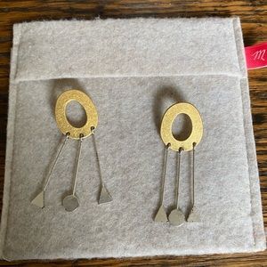 Madewell Gold and Silver Geometric Earrings